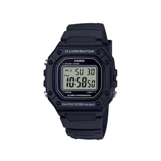 CASIO นาฬิกาข้อมือ CASIO รุ่น W-218H-1AVDF วัสดุเรซิ่น สีดำ