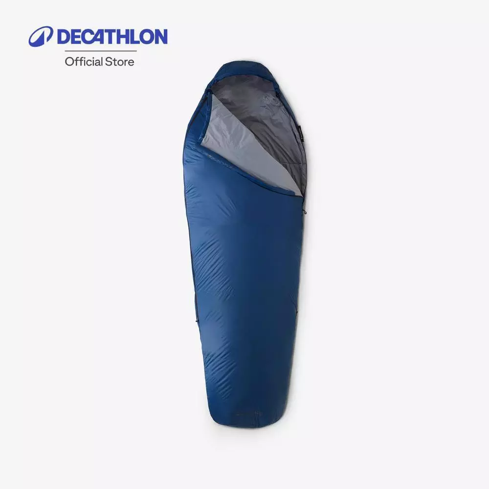 Decathlon Hiking Sleeping Bag Can Be Twinned ถุงนอนเดินป่าบุวัสดุสังเคราะห์สำหรับสภาพอากาศ 15°C รุ่น Mt500 - Blue
