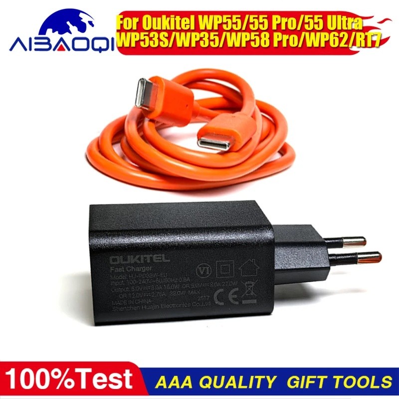 Original USB Power Adapter Charger สําหรับ Oukitel WP55 Pro WP55 Ultra WP53S WP35 WP58 Pro WP62 RT7 