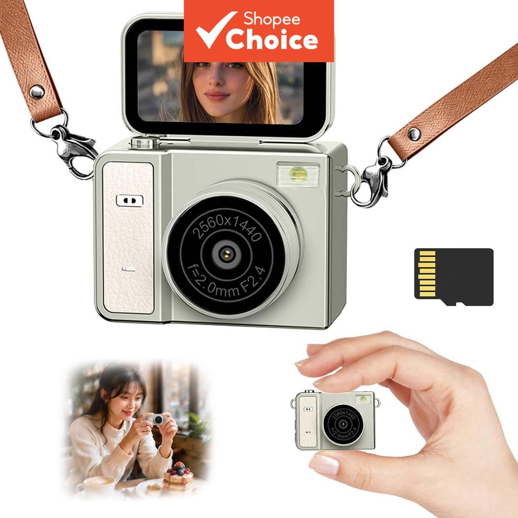 Video Camcorder 48MP 2K Video Pocket Camera ของขวัญน้ําหนักเบาสําหรับการเดินทาง Vloggers และโอกาสพิเ