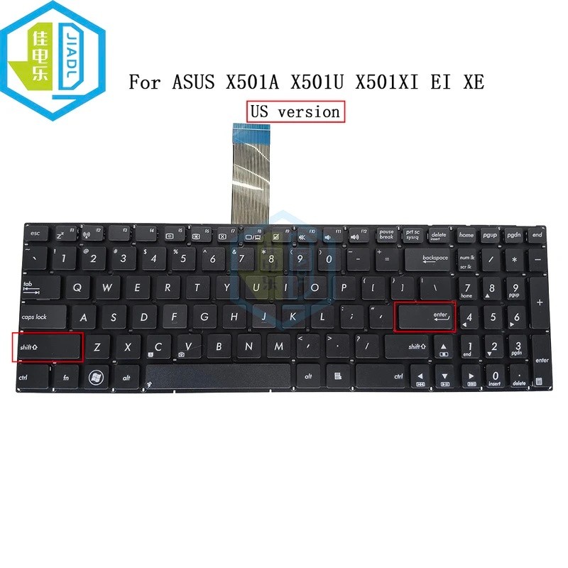 US ภาษาอังกฤษสเปนแป้นพิมพ์โน้ตบุ๊คสําหรับ ASUS X501 X501A X501U X501EI X501XE F501A K550 S550 A550C 