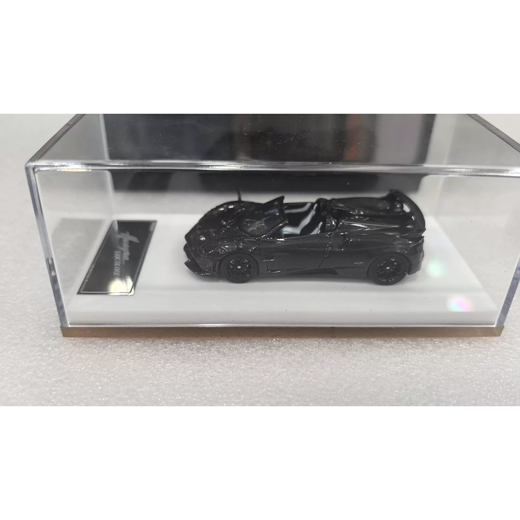 [สต๊อกพร้อม Orphan] HH 1: 64 Pagani Huayra Black Carbon Fiber Convertible Version Alloy Material, เก