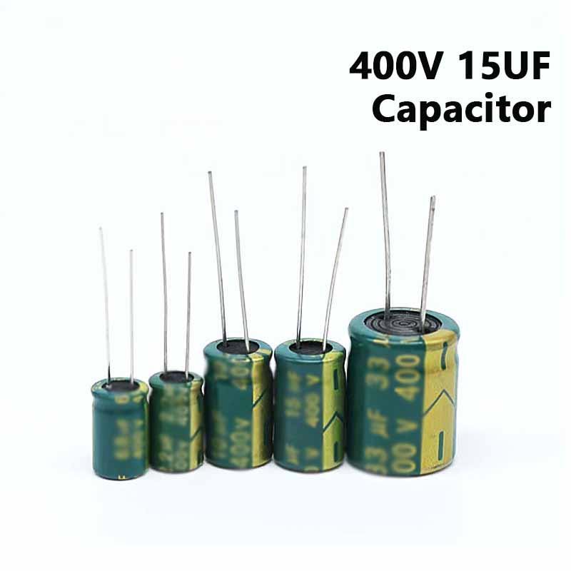 (2 ชิ้น) 400V Electrolytic Capacitor 400V 15UF 10X17 mm Capacitor