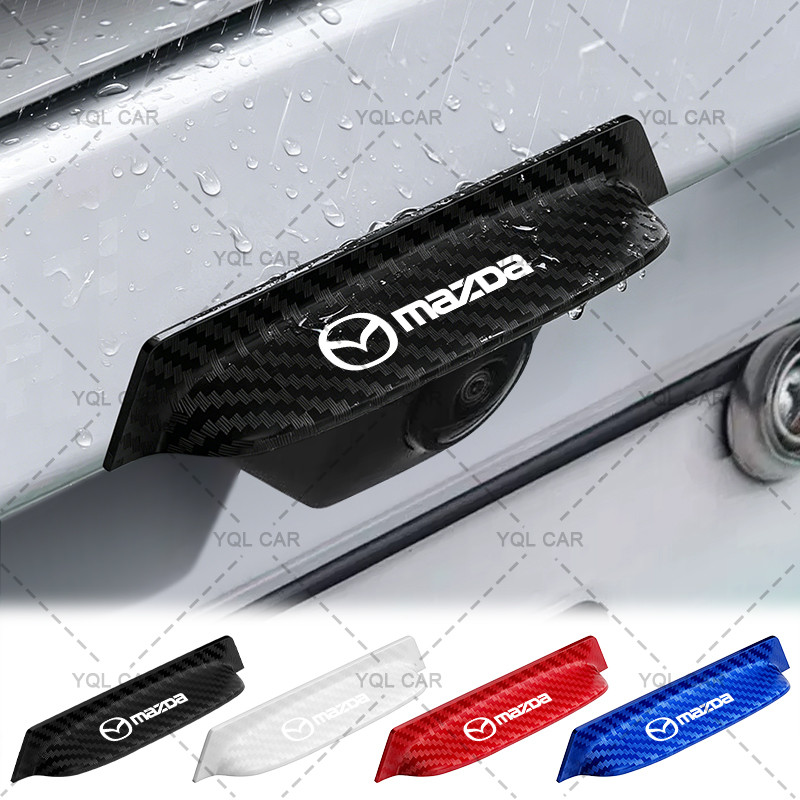 1/2pcs รถย้อนกลับกล้อง Rain Shade รถกล้องด้านหลังสําหรับ Mazda 2 3 5 6 2017 CX-4 CX-5 CX-7 CX-8 CX-9