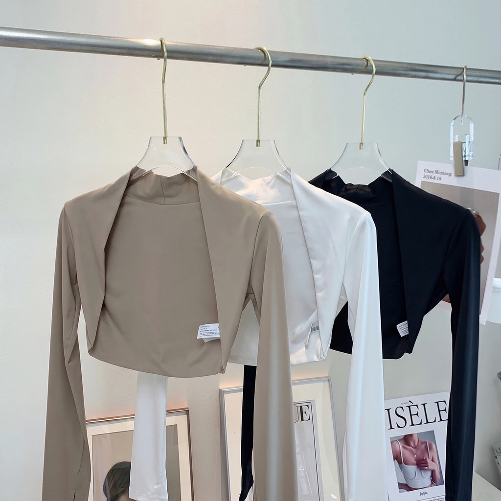【YOGATRUTH】เสื้อแขนยาว แบบบาง เข้ารูป เหมาะกับใส่เล่นโยคะ สไตล์สปอร์ต