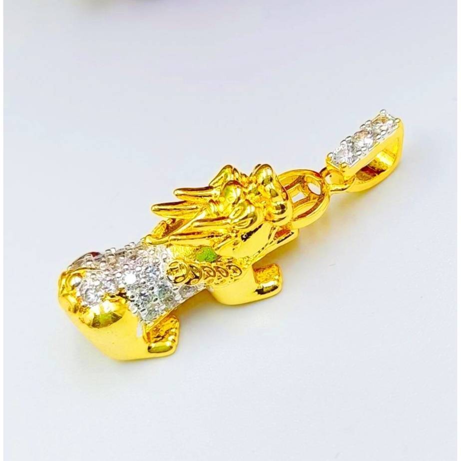 jewery33 K317 จี้สร้อยคอ ปี่เซียะ ประดับเพชรcz สินค้านำเข้าจากฮ่องกง