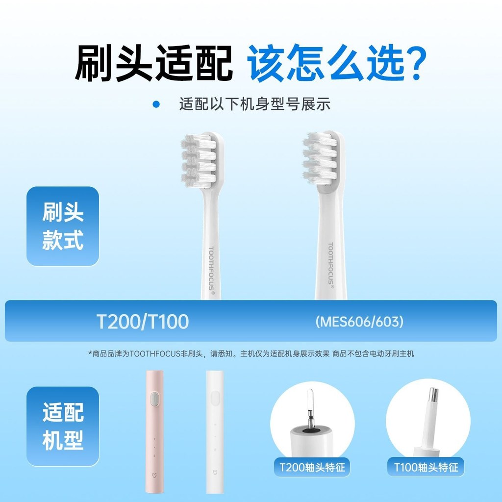 T100/MES603 หัวแปรงสีฟันไฟฟ้า MIJIA MIJIA Sonic ทําความสะอาดเปลี่ยนหัวขนแปรงนุ่ม Universal UY62