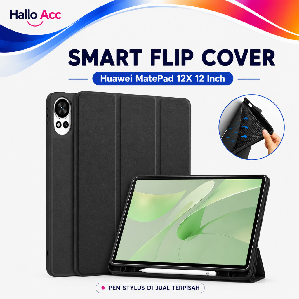 เคสอัจฉริยะ Huawei MatePad 12X 12 นิ้ว Flip Cover Book Case Slot Pen Stylus Casing