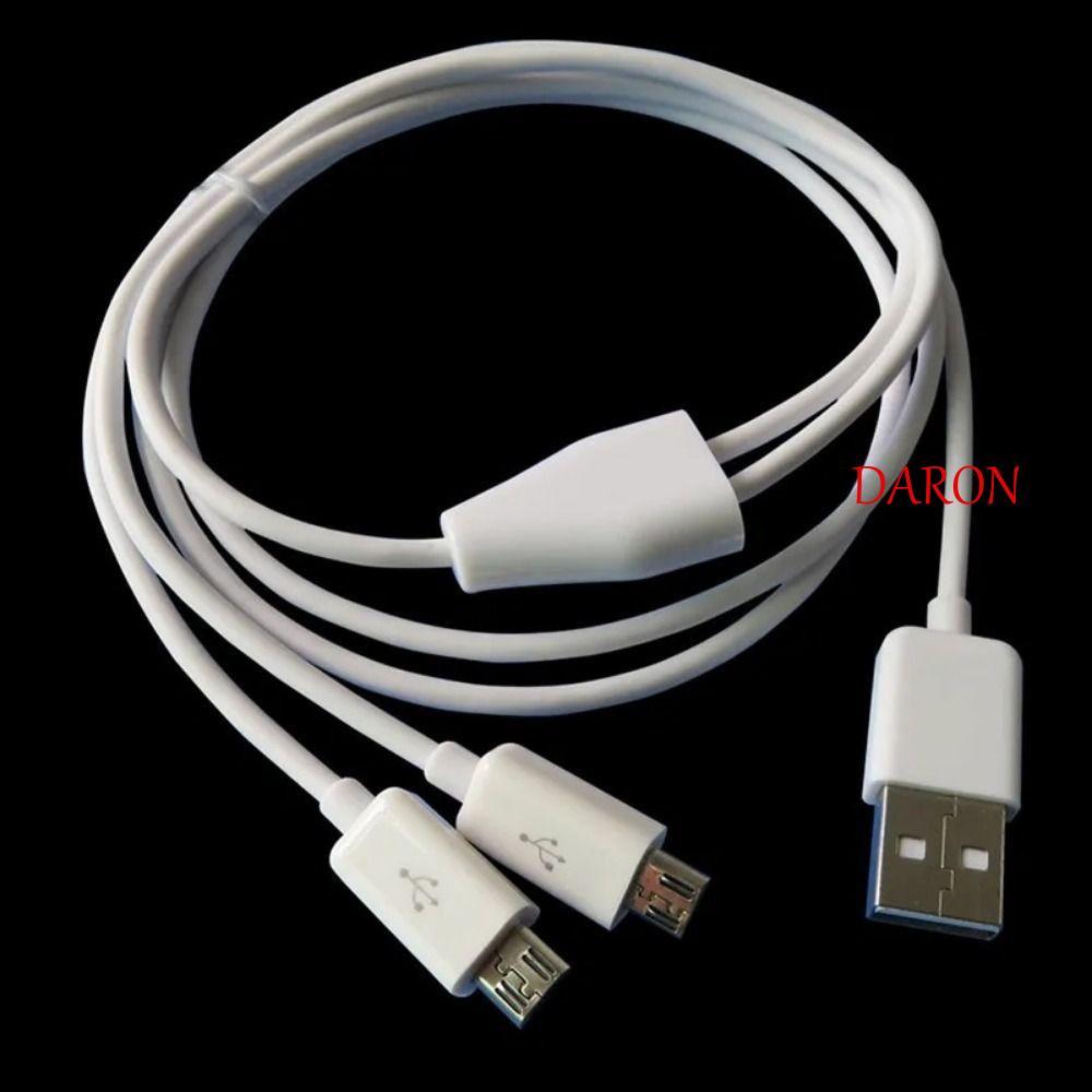 สาย Micro USB DARON 2 พอร์ต, สายชาร์จ Y Splitter Y สายชาร์จ Y, สายชาร์จ MICRO Dual 1M มัลติฟังก์ชั่น 2 in 1 สายไฟสมาร์ทโฟน