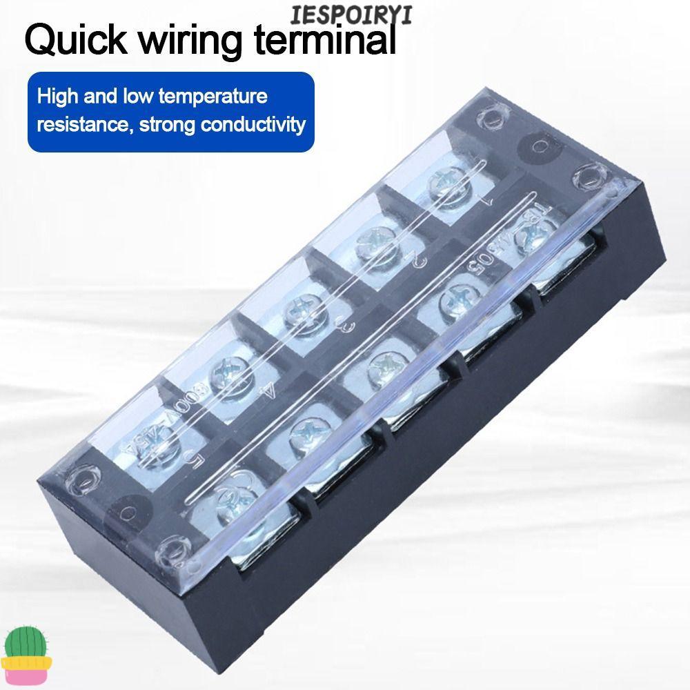 IESPOIRYI Terminal Block, Dual Row พร้อมสกรู Strip Block Terminal, Electric Block Terminal Cable Con