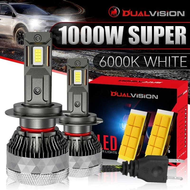 BULLVISION H7 LED H4 H1 H11 H8 H9 9005 HB3 9006 HB4 9012 HIR2 ไฟหน้ารถ 6000K K6C Led ทองแดงคู่หลอดหม