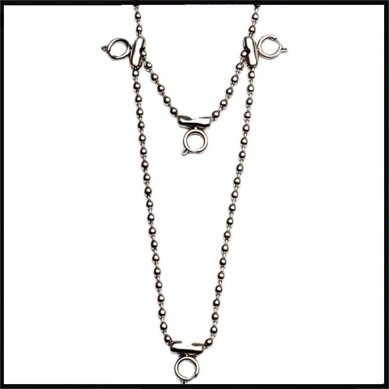 Non-Fading ไทเทเนียมเหล็ก Ball Chain 3 4 5 7 แขวนหลายแขวนไทย Amulet CHAIN จี้แขวนสร้อยคอสร้อยคอผู้ชา