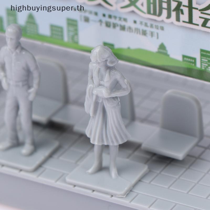HRTH 1/87 Mini จําลอง Bus Station รุ่นรถไฟความเร็วสูงแพลตฟอร์ม Diy HRTH