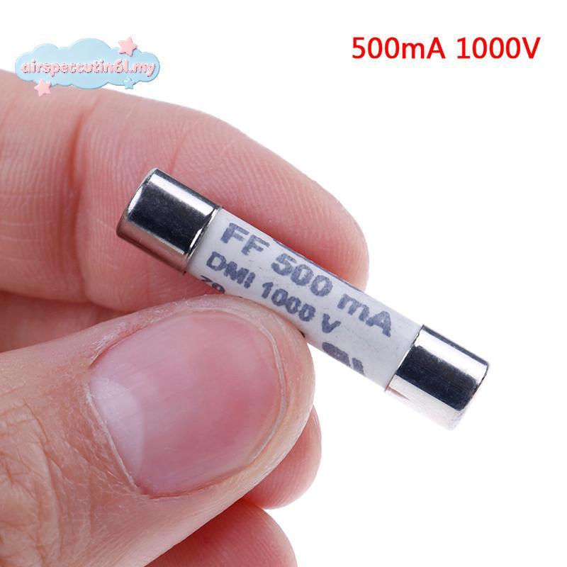 Airspeccutin6l 1Pc FF 0.5A 500mA 1000V dmi ฟิวส์สําหรับมัลติมิเตอร์ F15B F17B F18B 6.3x32 มม.ของฉัน
