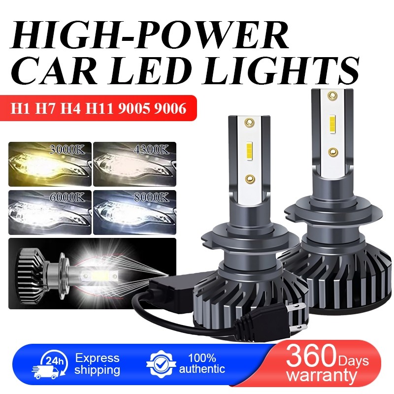 2PCS 110W Automoitve LED Headight CSP 4300K 6000K 8000K รถ LED ไฟหน้า H1 H7 H11 H4 รถ LED ไฟหน้ารถไฟ