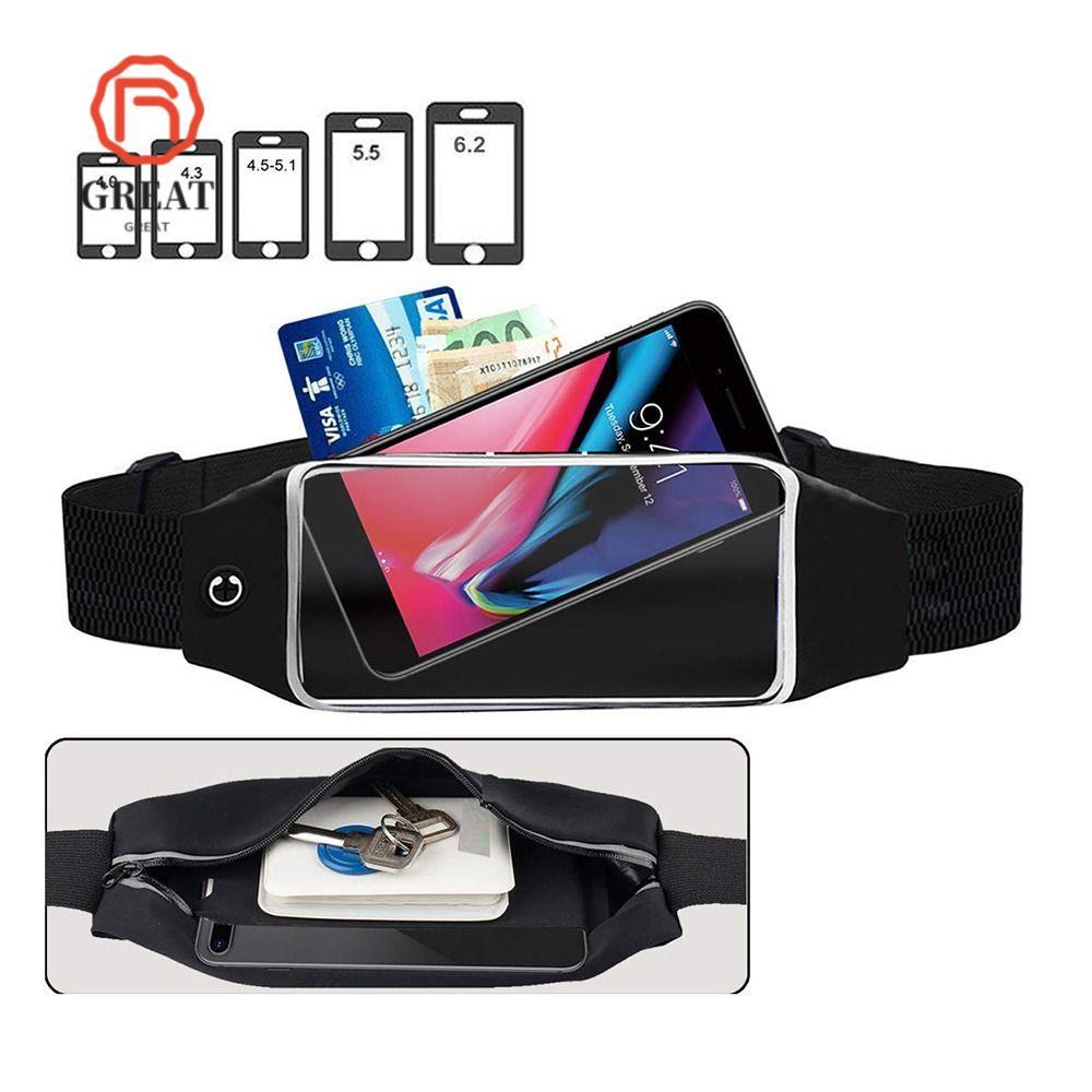 GREATMY Running Belt, 6.5 นิ้ว Touchscreen Fanny Pack, Waterproof Running Gear Money Belt