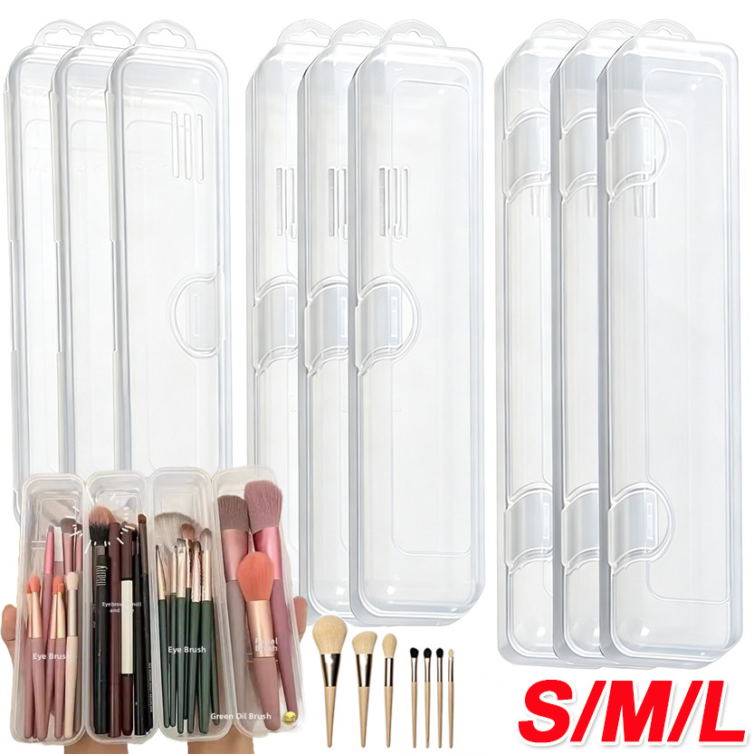 กล่องเก็บแปรงสีฟันเดินทางแบบพกพา 1/3 ชิ้น/พลาสติกกันฝุ่นแปรงแต่งหน้าออแกไนเซอร์
