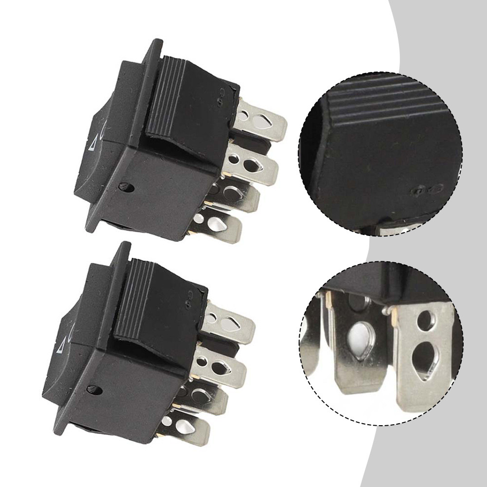 [ในสต็อก] 2 แพ็ค 6 PIN DPDT Double Pole Double Throw 20 Amp Momentary Rocker Switch