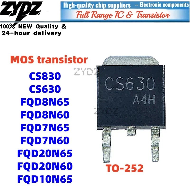 1-5PCS CS630 CS830 7N60 7N65 8N60 8N65 20N60 TO-252 FQD20N60 FQD20N65 FQD10N65 FQD7N60 FQD7N65 FQD65