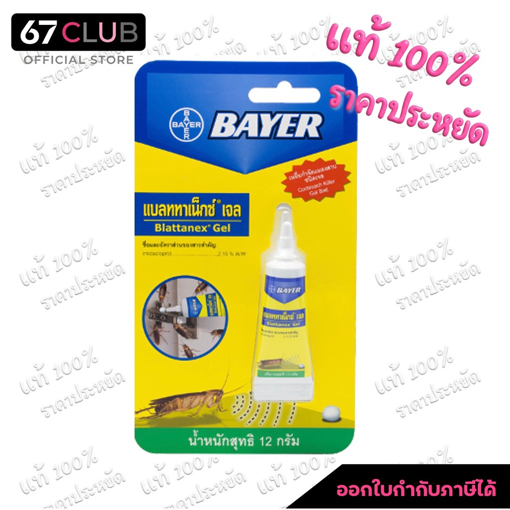 💥ขายส่ง มีสต็อก ส่งไว💥 เจลกำจัดแมลงสาบ Bayer Blattanex Gel (ไบเออร์ แบลททาเน็กซ์ เจล) 12g