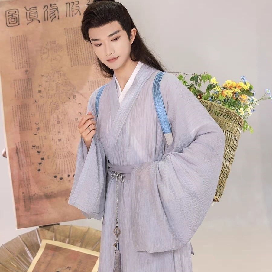 Hanfu เสื้อผ้าผู้ชาย Fairy โบราณเครื่องแต่งกายโบราณชุด Made in Song Dynasty Chivalrous Domineering ต