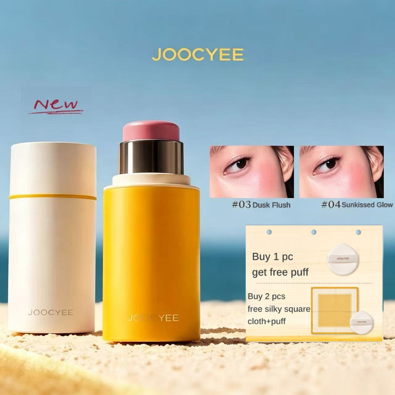 [SUMMER FIZZ] บลัชสติก ไฮไลท์ Sun-kissed Rosy Tone Shimmery Nude Bronze Contour Joocyee