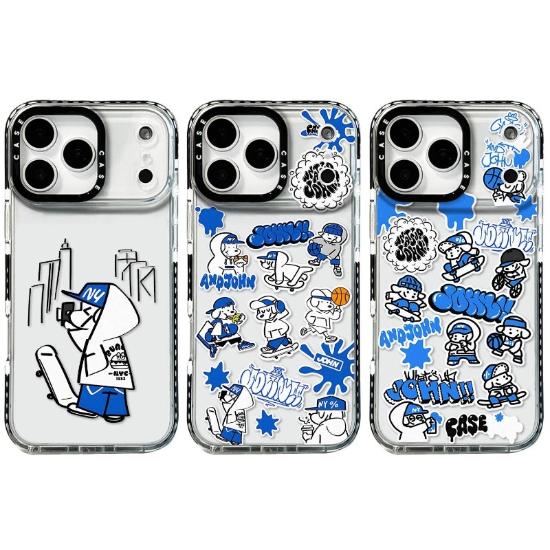 น่ารักสเก็ตบอร์ดสุนัขTPU soft Shellเคสโทรศัพท์สําหรับiPhone 17 Pro Max 17Air 16 15 14Plus 13 12 11 Pro Max
