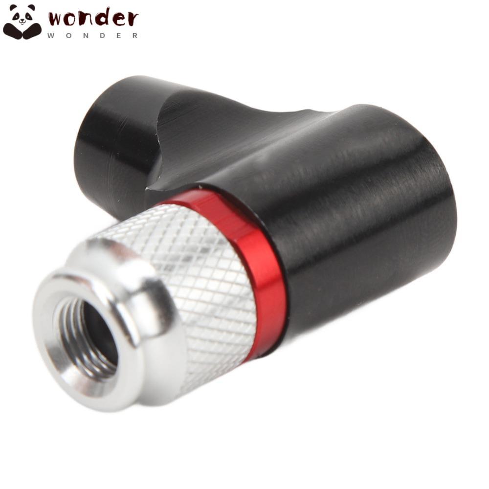 WONDER จักรยาน CO2 Inflator,สีดําอลูมิเนียม CO2 จักรยานยาง Inflator,ทนทานด้วยโฟมแขนแบบพกพาน้ําหนักเบ