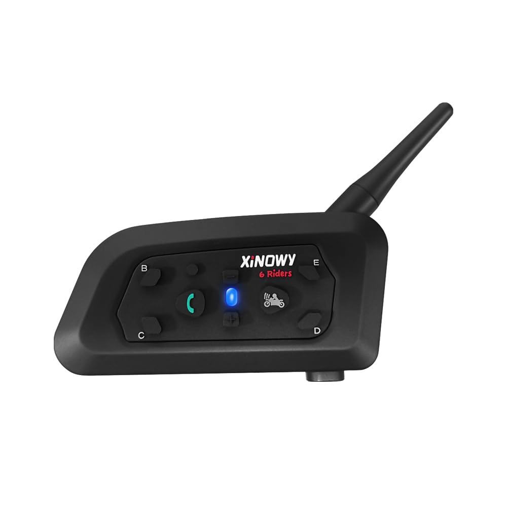 อินเตอร์คอมบลูทูธมอเตอร์ไซค์ Mihono V6Pro เชื่อม 6 คน ระยะ 1200m | Mihono V6Pro Motorcycle Intercom,