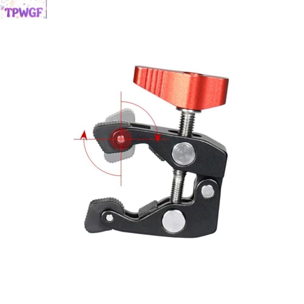 TPWGF Crab Clamp, 1/4 "Hole Quick Release Camera Clamp,วัสดุอลูมิเนียมทนทาน Super Strong Grip 3/8" H