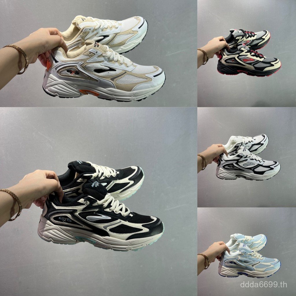 Brooks Adrenaline GTS 4 รองเท้าวิ่งสําหรับผู้ชายและผู้หญิงรองเท้าผ้าใบคู่ Unisex รองเท้าวิ่งวินเทจ ร