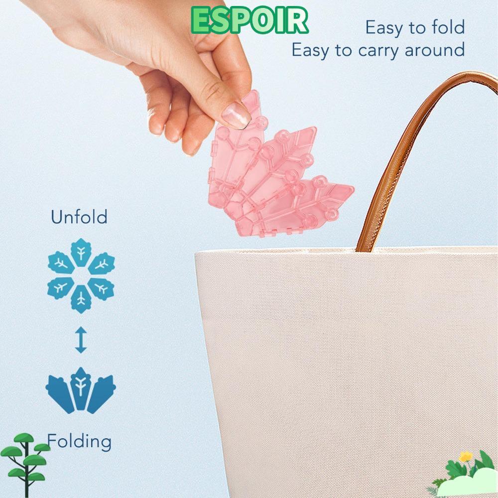 IESPOIRHA Coffee Dripper, Snow Shape Food Grade PP Coffee Filter, สีชมพูแบบพกพานํากลับมาใช้ใหม่ใช้งา