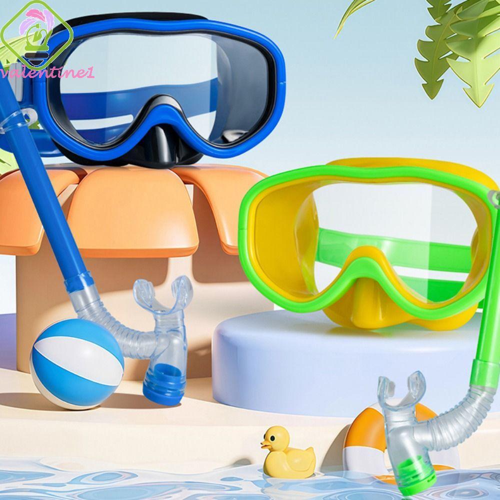 VALENTINE Kid Snorkel Set, แว่นตา Anti-fog แว่นตาว่ายน้ําเด็ก, Dry Top Snorkel Combo ชุดกันน้ําไม่รั