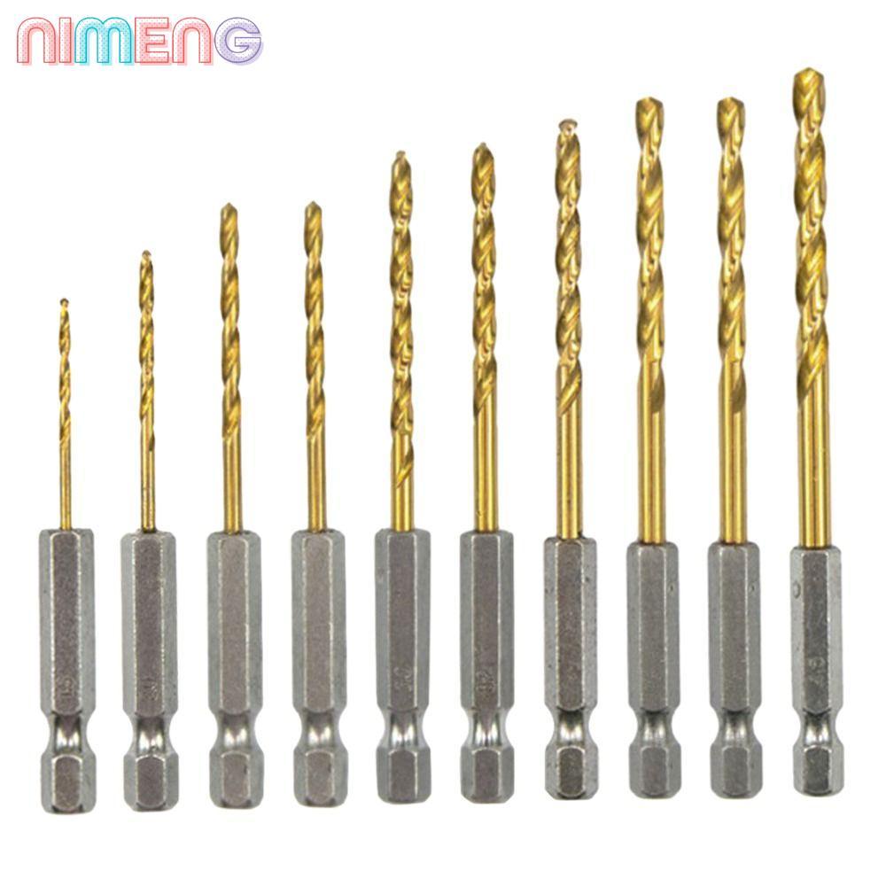NIMENG Twist Drill เหล็กคุณภาพสูงเคลือบไทเทเนียม 1/4 Hex Shank ด้ามจับหกเหลี่ยม