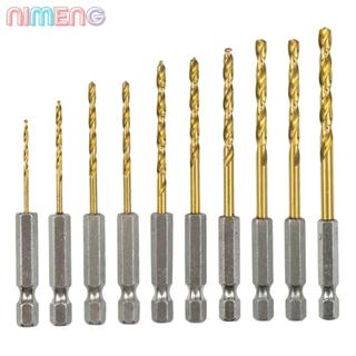 NIMENG Twist Drill เหล็กคุณภาพสูงเคลือบไทเทเนียม 1/4 Hex Shank ด้ามจับหกเหลี่ยม