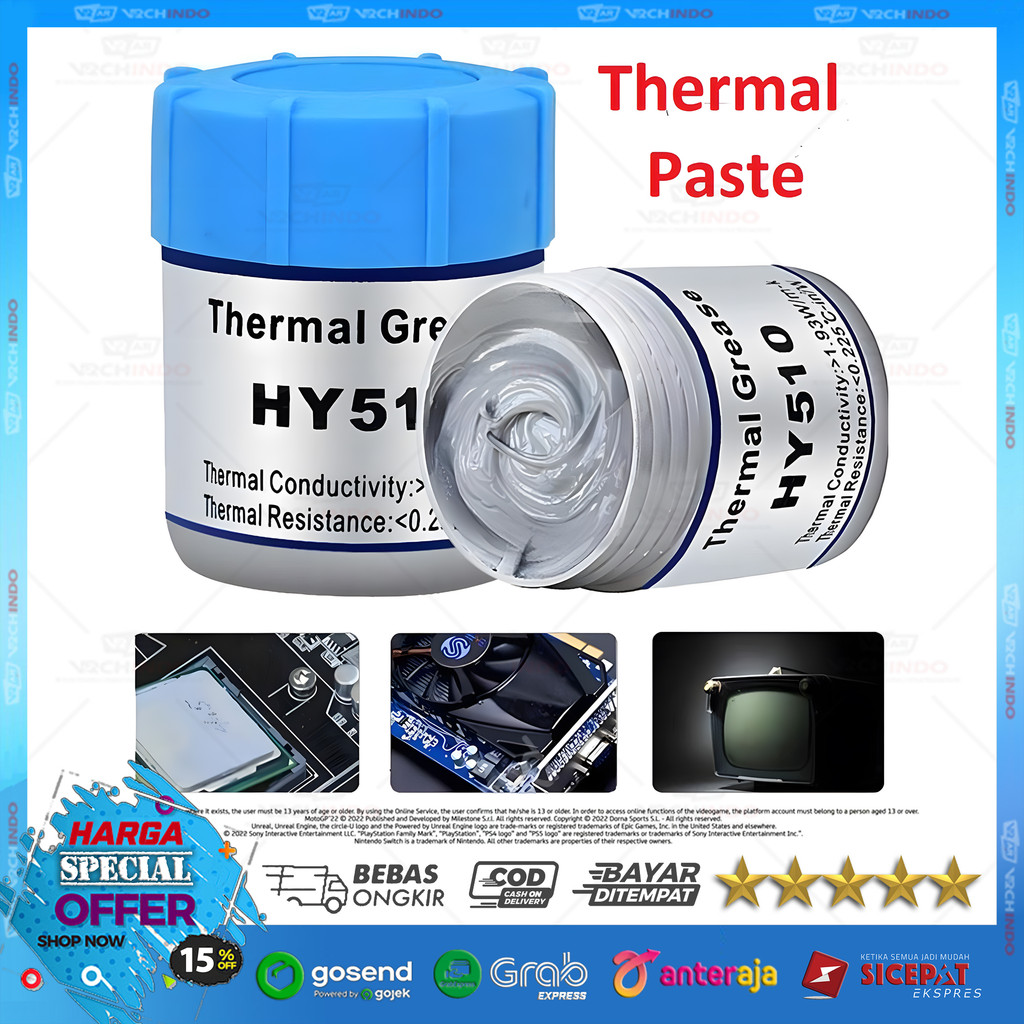 Thermal Paste / CPU Paste / Thermal Grease Processor - Halnzye Bottle Ash Paste HY510 !!!
