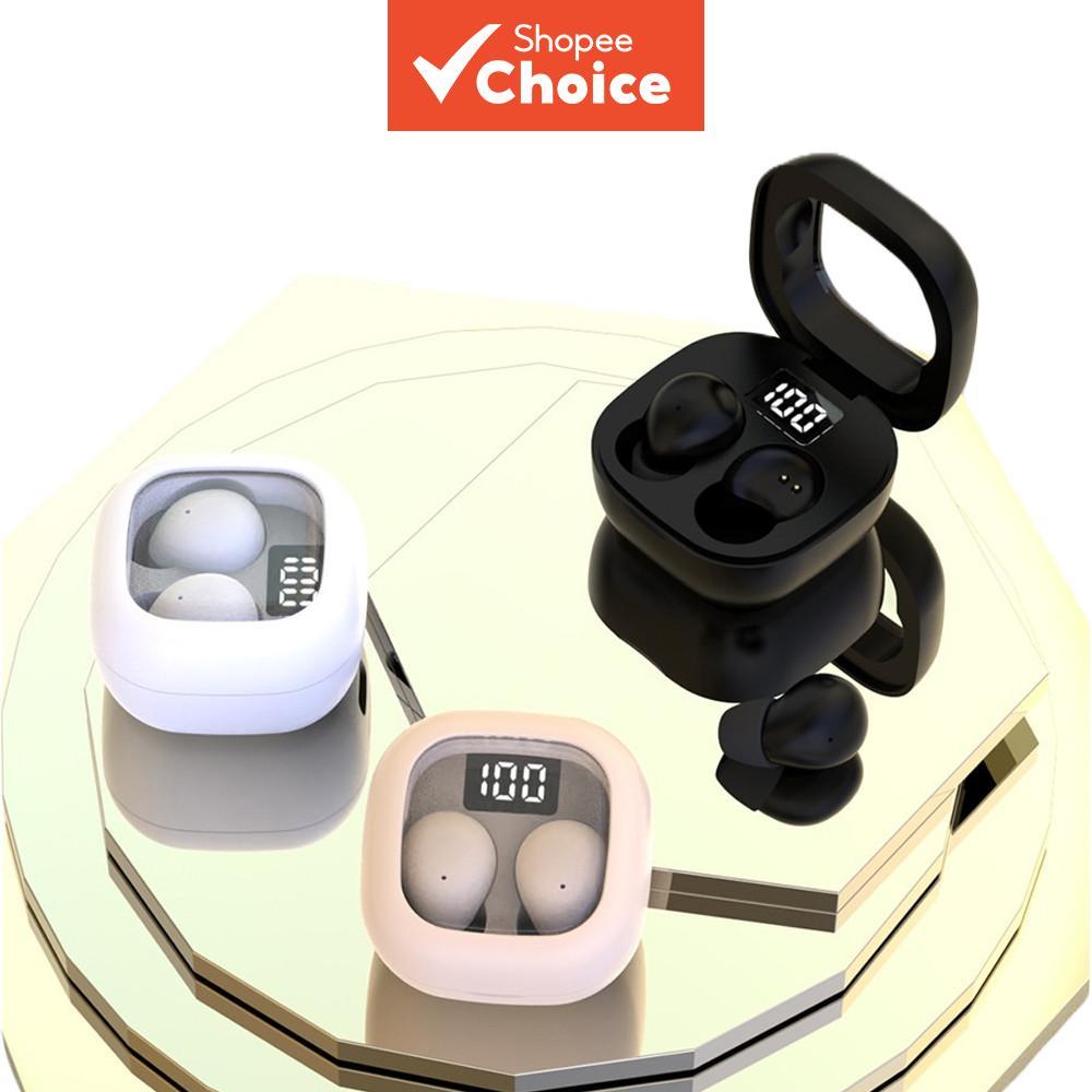SK19 หูฟัง Mini ที่มองไม่เห็น TWS หูฟังบลูทูธหูฟังไร้สายไฮไฟสเตอริโอลดเสียงรบกวนชุดหูฟังไมโครโฟนในตั