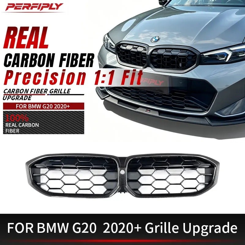 SW9Q Perfiply รถใหม่ 1:1 คาร์บอนไฟเบอร์ Sky Star สไตล์ชุดอัพเกรด Glossy ด้านหน้า Grille สําหรับ BMW 