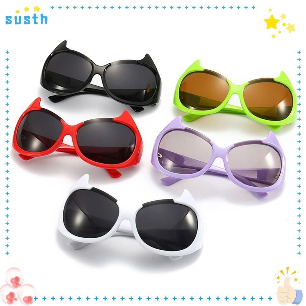 SUSTH Y2k แว่นกันแดด Punk Gradient Cat Eye Sun Glasses