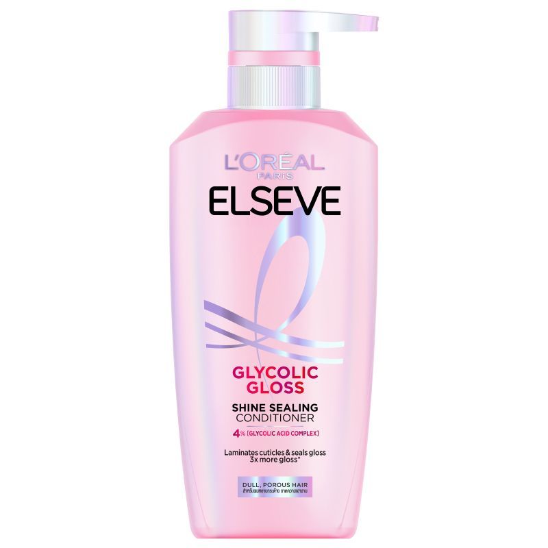เอลแซฟคอนดิชันเนอร์ไกลโคลิคกลอสชายน์ซิลลิ่ง 375มล Elseve Conditioner Glycolic Gloss Shine Sealing 375ml [8994993027736 ]
