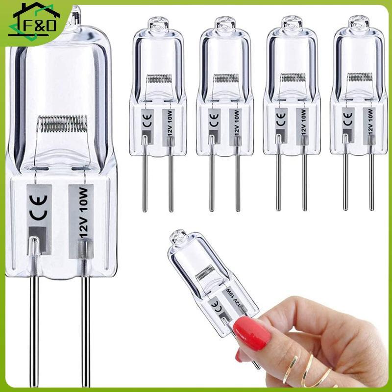 F&O 10 ชิ้น/เซ็ต 5W 10W 20W 35W 50W 2900K ฮาโลเจน Warm Energy G4 12V หลอดไฟแสงในร่ม JC Bi-Pin LED คร
