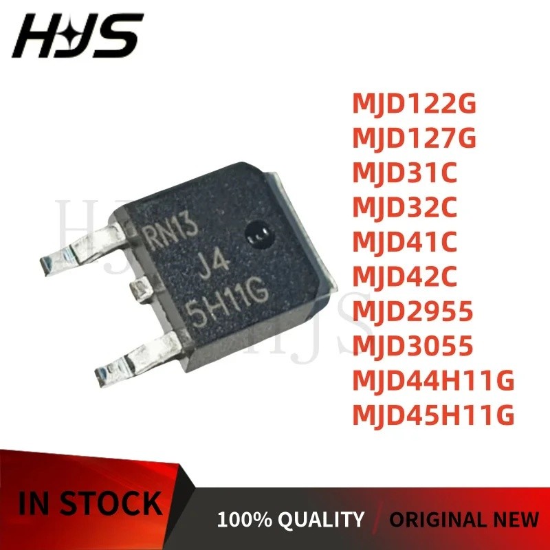 5PCS MJD32C MJD31C MJD2955 MJD127G MJD3055 MJD45H11G MJD42C MJD41C MJD44H11G MJD122G TO-252 ยี่ห้อให