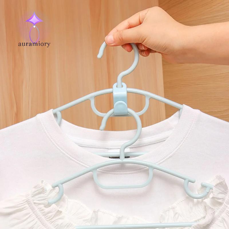 [AUR] 5 ชิ้นไม้แขวนเสื้อการเชื่อมต่อตะขอบ้านแขวนเสื้อผ้า Link Bule Thiened พลาสติก Staable ไม้แขวนเสื้อ Link Hook