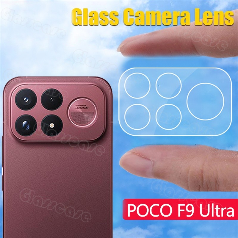 สําหรับ POCO F9 Ultra 2026 1-3Pcs ฟิล์มกันรอยกล้องสําหรับ POCO F9 Ultra Pro F9Ultra F9Pro POCOF9Ultra POCOF9Pro Full Coverage 3D เลนส์กล้องป้องกันหน้าจอฟิล์มกระจกนิรภัย