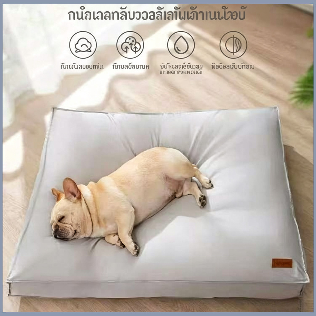 เบาะสัตว์เลี้ยงผ้าไมโครกันน้ำ ถอดปลอกซักได้ หนารองรับข้อต่อ ทนทานต่อการข่วน ป้องกันการลื่น เบาะป้องกันคราบ สำหรับแมวสุนัขขนาดเล็ก กลาง ใหญ่