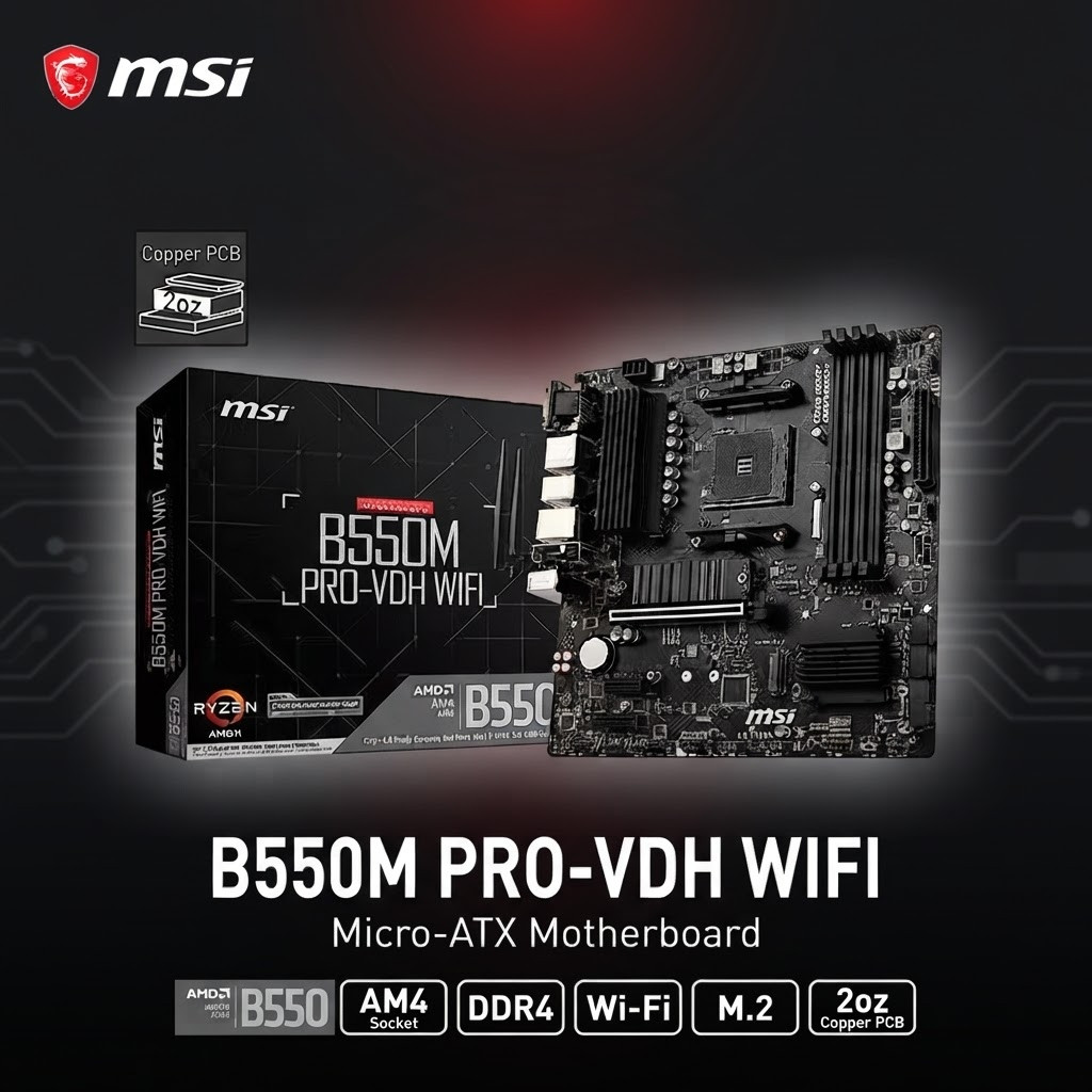 MSI B550M PRO เมนบอร์ด Micro ATX
