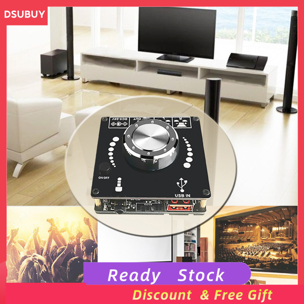 Dsubuy โมดูลบอร์ดเครื่องขยายเสียงดิจิตอล BT 5.0 ตัวรับสัญญาณ DC5-24V สเตอริโอ 2 ช่อง ZK 1002M โมดูล