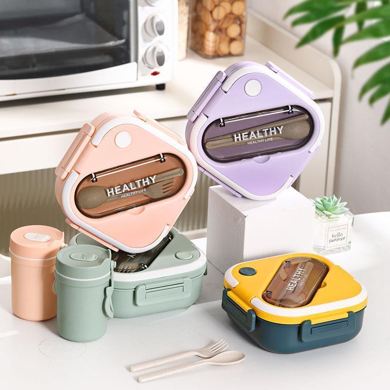 สไตล์ High-value สไตล์ญี่ปุ่น Bento BOX ไมโครเวฟ LUNCH BOX นักเรียนพนักงานออฟฟิศพร้อมที่จับ LUNCH LU