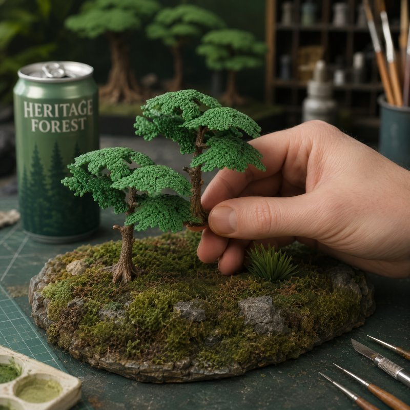 3 ชิ้น Mini Model Trees ตกแต่งพลาสติกหลายสีสําหรับบ้าน junshaoyip