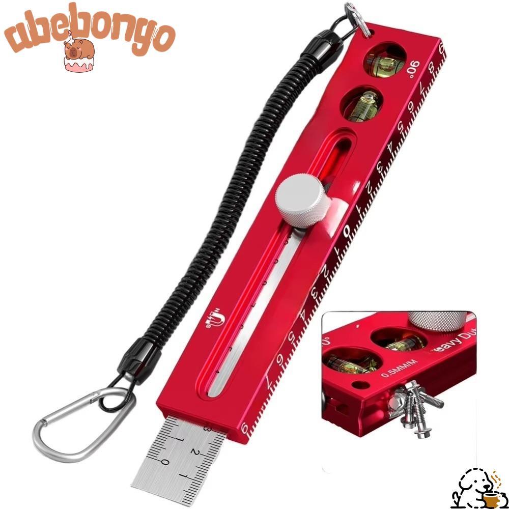 ABEBONGONY Magnetic Marking Ruler,อลูมิเนียมDual-Axis Bubble Level Woodworking Ruler,Retractable Sca